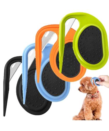 Pulunto Dog Comb Set - 4-Piece Pet Grooming Kit for Knots Fur Care & Puppy Trimming - One Size Fits All - Buy Online on SooperMarket.com