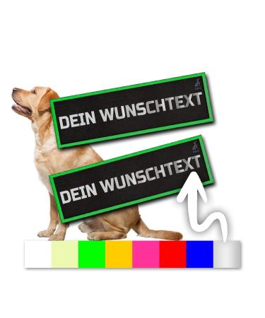 pieces P24S K9 dog harness velcro stickers design yourself for medium and large dogs with name Large Neon Green Large Neon Green