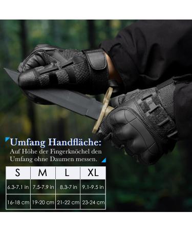 Neusky Men Tactical Gloves - Touchscreen Motorcycle & Outdoor Sport Gloves for Airsoft Military Paintball - Summer MTB Gloves in Schwarz-Pro L - Buy Online on SooperMarket.com