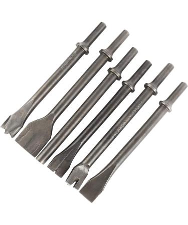 KUNTEC 9Pcs Pneumatic Chisel Tool Air Hammer Punch Chipping Bits Set 0.39 Inches Round Style Shank - Buy Online on SooperMarket.com