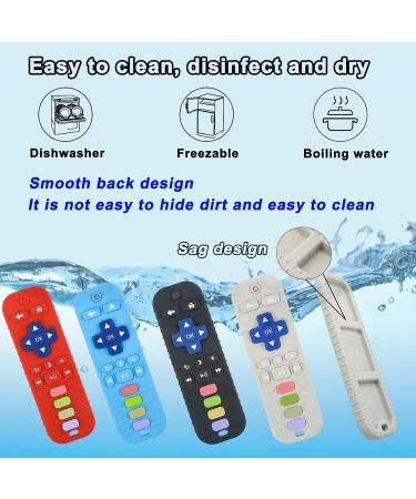 2-Pack Baby Teething Toys for Babies 6-12 Months - BPA Free Silicone Chew Toys for Teething Itchy Relief (White+Blue/Grey+Blue) - Buy Online on SooperMarket.com