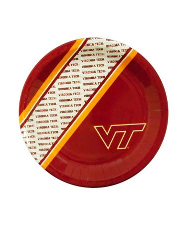 NCAA Virginia Tech Hokies Disposable Paper Plates Pack of 20