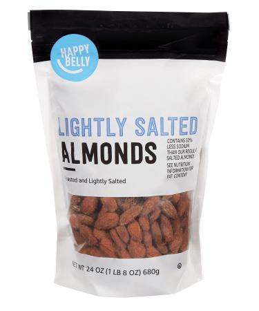 Amazon Brand - Happy Belly Roasted & Lightly Salted Almonds, 24 Ounce 24 Ounce (Pack of 1)