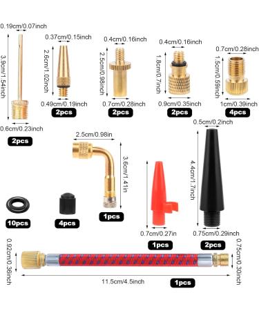 MxTimwan 31-Piece Bicycle Valve Adapter Set | Universal Bicycle Pump Adapters with Storage Box for Compressor Stand & Air Ball Pump - Buy Online on SooperMarket.com