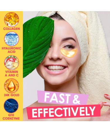 Cedlize 24K Gold Under Eye Collagen Patches - 30 Pairs | Anti-Aging Mask for Dark Circles, Puffy Eyes & Wrinkles | Hyaluronic Acid & Hydrogel Formula for Deep Moisturizing & Elasticity - Buy Online on SooperMarket.com