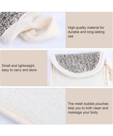 Gogogmee 5pcs Flip Soap Foam Net Soap Foaming Pouches Foam Net Soap Storage Khaki Cotton Linen - Buy Online on SooperMarket.com