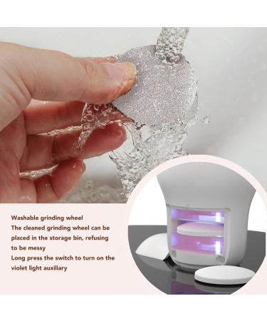 Electric Feet Callus Remover with 360 Head 3 Grinding Heads Ambient Lighting for Dead Hard Skin Pedicure Tool for Dry Feet Rechargeable Portable Electronic Foot File - Buy Online on SooperMarket.com