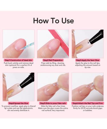 Newly Upgraded Quick Drying Nail Glue & Remover Kit - Long Lasting Press On & Fake Acrylic Nails - No UV Lamp Needed - Buy Online on SooperMarket.com