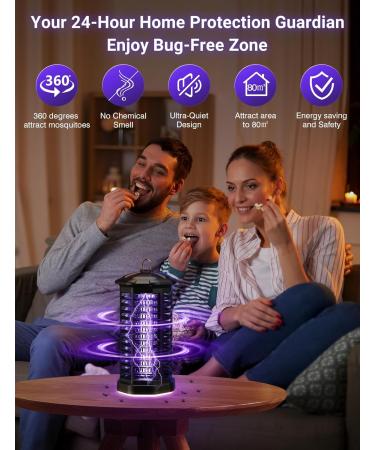 Meoligram 2-in-1 Insect Destroyer - UV Mosquito Trap & LED Fly Catcher for Indoor/Outdoor Use - Buy Online on SooperMarket.com