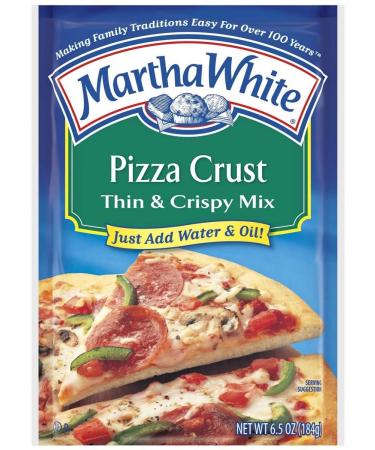 Martha White, Pizza Crust, Thin & Crispy Mix, 6.5oz Pouch (Pack of 6)