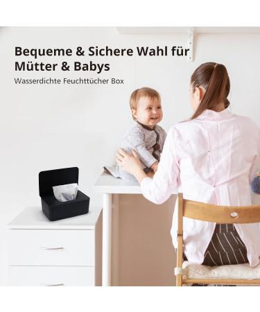 Buy Cheerhom Black Baby Wet Wipes Storage Box - Moist Toilet Paper Holder & Wet Wipe Organizer 18x12.2x7cm - Perfect for Home Office & Travel - Buy Online on SooperMarket.com