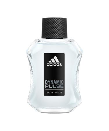 adidas Dynamic Pulse Eau de Toilette 3.3 fl oz (Pack of 1) Notes of Mint Apple and Wood Men's Fragrance Long Lasting Sporty Fragrance Travel Size 3.4 Fl Oz (Pack of 1) Eau De Toilette