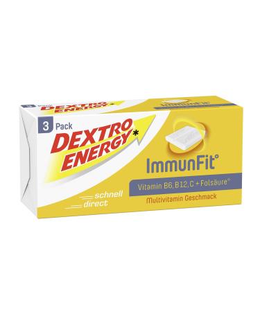 Dextro Energy cubes - fruity delicious glucose with multivitamin perfect for autumn and winter - multivitamin - 3 x 8 tablets (3 Pack)