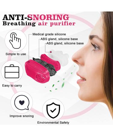 Anti Snoring Nasal Air Purifier - Sleep Apnea Device for Men and Women - Stop Snoring and Improve Sleep Quality - Red - Buy Online on SooperMarket.com