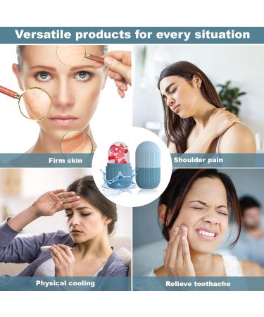 Ice Roller Ice Roller For Face and Eye Ice Facial Ice Roller for Face Eye and Neck Ice Face Mold for Face Shrink Pores Reduce Acne Enhance Your Natural Glow Remove Fine Lines Shrink Pores (Blue) - Buy Online on SooperMarket.com