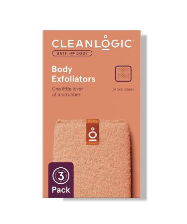 Cleanlogic Bath & Body Exoliating Body Exfoliators Deeply Cleanses The Skin Suitable for All Skin Types Vegan -Friendly - Pack of 3