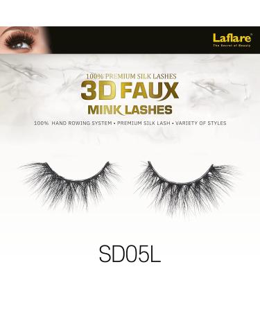 Laflare Silk 3D Faux Mink Eyelashes Bundle - Handmade Knitted Style Lashes - Natural Look, Reusable, Easy to Apply - SD05L (1-3 Pack Special) - Buy Online on SooperMarket.com