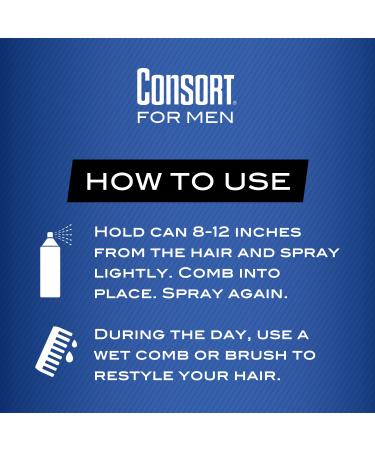 Consort Extra Hold Mens Hair Spray Unscented 11 oz - Strong Hold Aerosol - Buy Online on SooperMarket.com