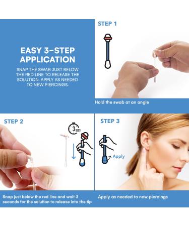 Swiftalyn Piercing Aftercare Kit - 50Pcs Skincare Swabs for New & Irritated Piercings - Buy Online on SooperMarket.com
