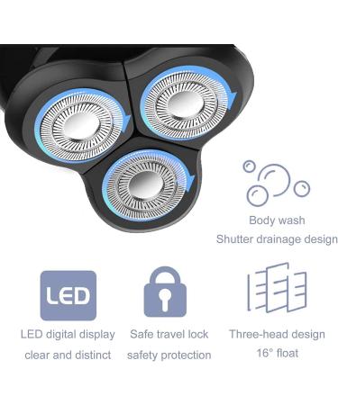 GeRRiT Electric Shaver for Men - 5 in 1 Bald Head Shavers IPX7 Waterproof Rotary Razor & Beard Trimmer Grooming Kit Fast Charging & USB Rechargeable - Buy Online on SooperMarket.com