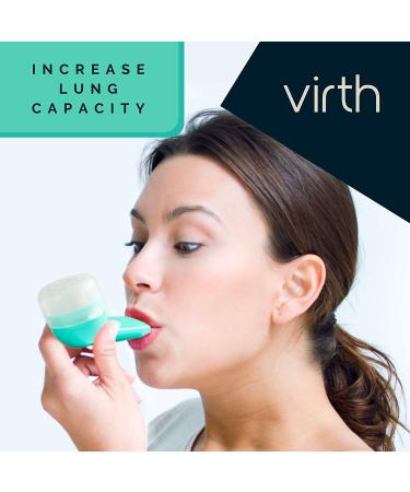 VIRTH Lung Expansion & Mucus Relief Device | Breathing Exercise Flutter Valve Exerciser | Clear Lungs & COPD Aid - Buy Online on SooperMarket.com