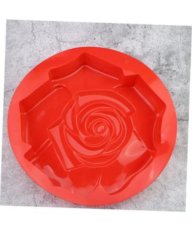 HOMSFOU 3pcs Rose Cake Mold Silicone Flower Cake Pan Homemade Soap Molds Birthday Cake Mold Silicone Muffin Cup Silicone Pie Baking Pan Baking Tiramisu Pan Mini Bread Pan Silica Gel 24X24X5CMx3pcs - Buy Online on SooperMarket.com