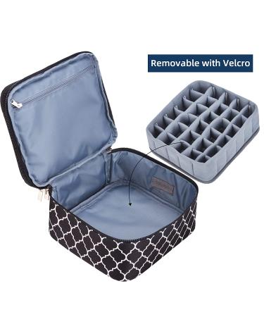 NICOGENA Double Layer Nail Polish Holder Organizer Bag & Manicure Set Case | Holds 30 Bottles | Secure Soft Storage Cube (Lantern Black) - Buy Online on SooperMarket.com