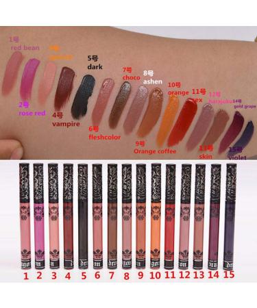 SPDOO Matte Liquid Lipstick Set: 15 Colors Long-Lasting High Pigmented Velvet Lip Gloss Kit - A02 - Buy Online on SooperMarket.com