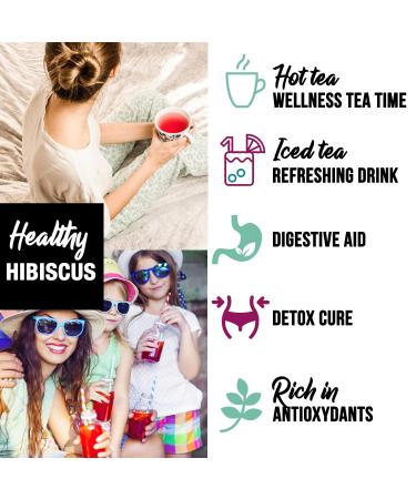 Buy Origen's Organic Hibiscus Tea - Premium Quality 50 Bags | Dried Hibiscus Flowers for Tea Iced Tea & Detox | Karkade Tea - Buy Online on SooperMarket.com