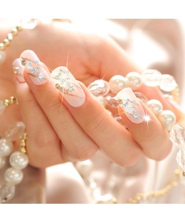 30-Piece Star Nail Charms Set - Gold & Silver 3D Rhinestone Alloy Charms for Women and Girls - DIY Nail Art Supplies - Buy Online on SooperMarket.com