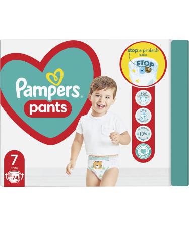 Pampers Pants Size 7 (74 pcs) - Old Version for Boys & Girls | Best International Shipping - Buy Online on SooperMarket.com