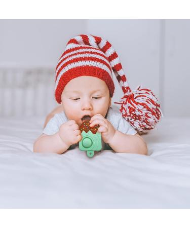 FATEORT Baby Teething Toy | Silicone Popsicle Shape Teether | BPA Free - Mint Green | Christmas Gift for Babies 6-12 Months - Buy Online on SooperMarket.com