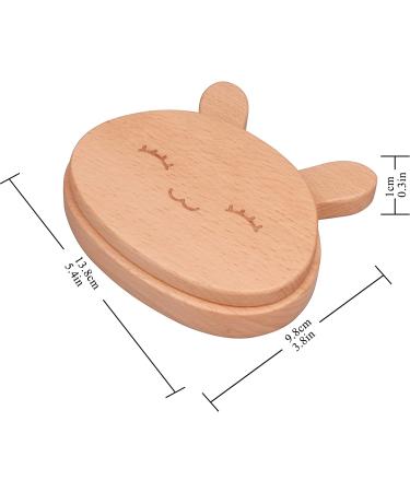 AhfuLife Wooden Rabbit Baby Tooth Keepsake Fairy Box - Lanugo Bottle - First Lost Teeth Holder - Cute Organizer for Boys & Girls - Baby Shower Gift - Medium - Buy Online on SooperMarket.com