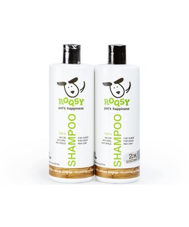 Roqsy Natur-Hundehampoo 1000ml / 1l vegan organic natural product for sensitive skin allergy sufferers all races and fur colors also long hair large dogs white fur 1000 ml