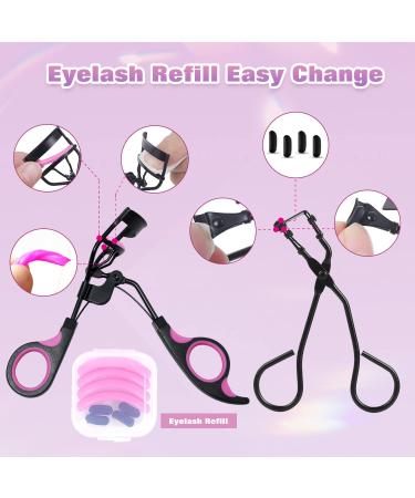Moduskye 7-in-1 Eyelash Curler Set with 4 Replacement Pads - Long-Lasting Natural Lashes - Buy Online on SooperMarket.com