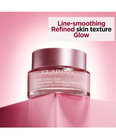 Clarins NEW Multi-Active Day Moisturizer with Niacinamide - Smooth Fine Lines Tighten Pores Even Tone & Texture Boost Glow - All Skin Types 1.7 oz - Buy Online on SooperMarket.com