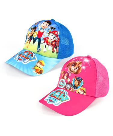 Baseball cap 2PCs Kinder Cap Pups Cap Dog Patrol Cap Children Children Baseball Cap Children Cap Children Cap Dog Patrol Junge Cap Baseball sun protection size adjustable with Velcro fastener