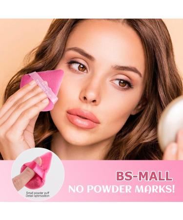 BS-MALL Pink Makeup Sponge & Triangle Puff Set - 10 Soft Pearl Cotton Sponges for Flawless Foundation & Concealer Application - Perfect for Detailed Makeup - Buy Online on SooperMarket.com