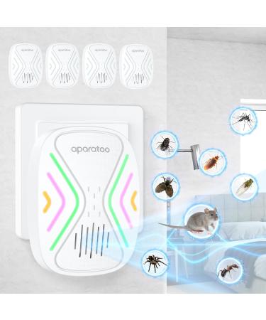 4-Pack UV Mosquito Lamp & Ultrasound Pest Control | Effective Insect Destroyer for Mice Cockroaches and Rats - Buy Online on SooperMarket.com