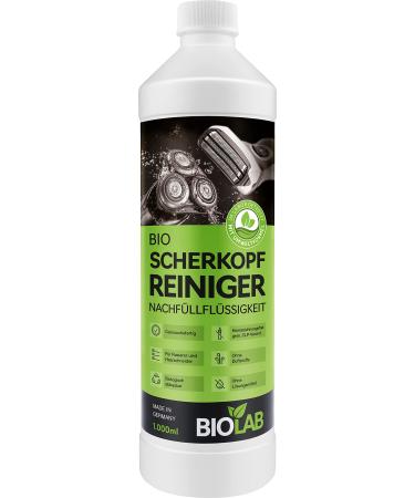 Biolab Bio Schakerpfreiniger (1000 ml) refill fluid for Clean & Renew suitable for Braun Series Philip's shaving head Cleaning cartridge and razor cleaning station 1 L (1 Pack)