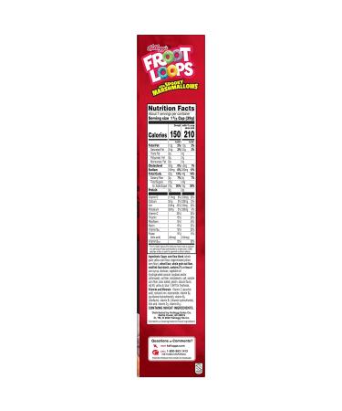 Kelloggs Froot Loops Breakfast Cereal with Marshmallows  Fruit Flavored  Halloween Snacks  Original with Spooky Marshmallows  10.5oz Box (1 Box) - Buy Online on SooperMarket.com