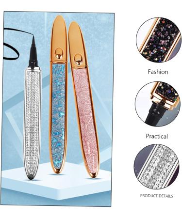 HAPINARY 2pcs Diamond Eyeliner Precise Eyeliner Self Stamp Lash Gold Eyeliner Cosmetic Pens Rose Gold Plated 1 count (Pack of 1) Black - Buy Online on SooperMarket.com