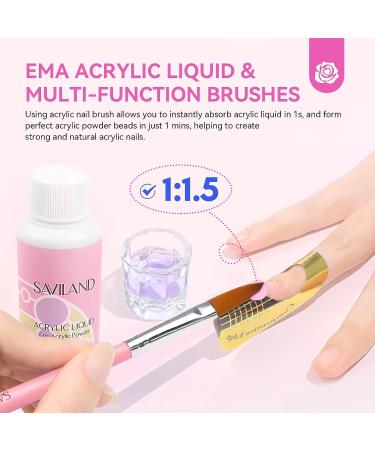 Saviland Acrylic Nail Kit with Drill, UV Light, and Nail Tools - Clear, White, Pink Powder, Liquid, Gel Polish - DIY Nail Art Set for Acrylic and Gel Nails - Buy Online on SooperMarket.com