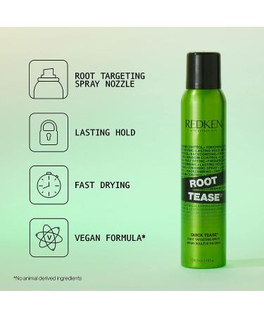 Redken Root Tease Backcombing Finishing Spray 5.3oz | Adds Full-Bodied Teased Finish | Matte Finish & Teased Volume Effect | For All Hair Types | Medium Control | Pack of 1 - Buy Online on SooperMarket.com