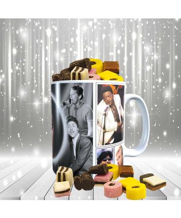 Rock n Roll Greats of The 50s & 60s Celebrity Music Icon Mug with Choice of Sweets Gift - Buy Online on SooperMarket.com