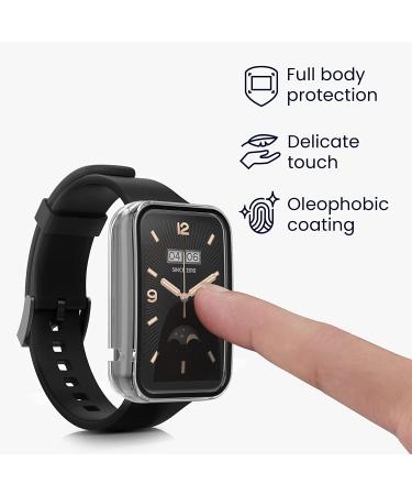 kwmobile Cover Comaptible with Xiaomi Mi Band 7 Pro (Set of 2) -Tempered Glass with Plastic Frame - Black/Transparent black / transparent - Buy Online on SooperMarket.com