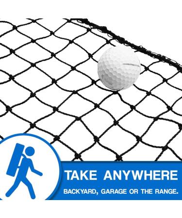 High Impact Heavy Duty Golf Netting for Hitting, Driving, and Chipping | 10 X 10 Black Net with Carabiners - Buy Online on SooperMarket.com