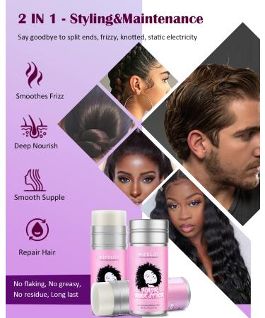 5-in-1 Hair Wax Stick with Edge Control Brush - Smoothing Flyaways, Taming Frizz, Long Lasting Styling for Women - Buy Online on SooperMarket.com