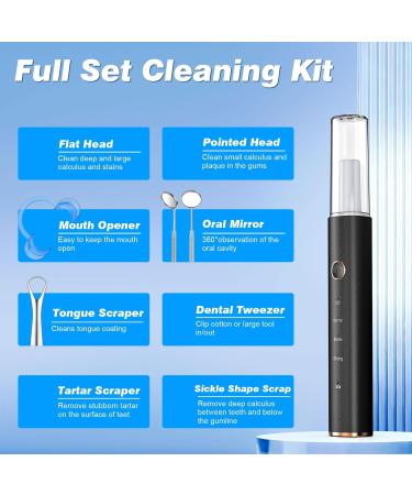 HassoKon Teeth Cleaning Kit - 4 Adjustable Modes, 4 Heads, IPX6 Waterproof (Black) - Buy Online on SooperMarket.com