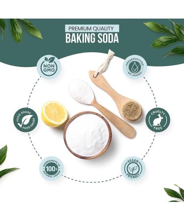 Baking Soda Sodium Bicarbonate 2kg Pure Baking Soda for Cleaning Baking Bath Bombs Odours and Teeth - Buy Online on SooperMarket.com